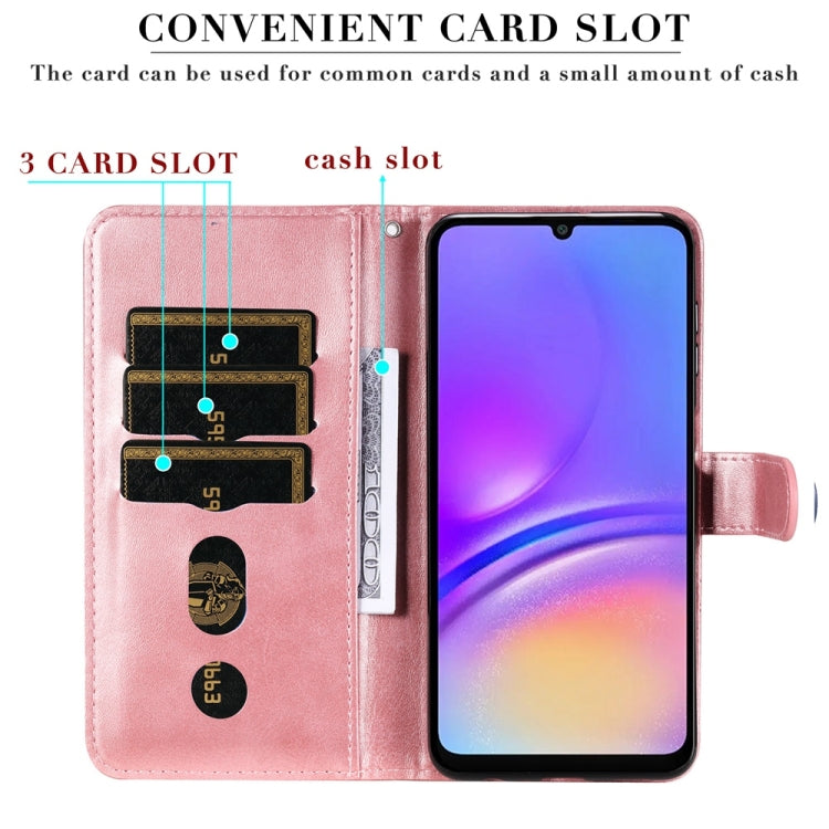 Custodia per telefono in pelle con cerniera e texture di vitello alla moda, For Galaxy A06 4G / 5G, For Galaxy A36 5G / A56 5G, For Galaxy A25 5G Japan Version / A25e