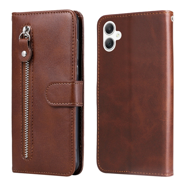 Custodia per telefono in pelle con cerniera e texture di vitello alla moda, For Galaxy A06 4G / 5G, For Galaxy A36 5G / A56 5G, For Galaxy A25 5G Japan Version / A25e