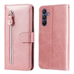Custodia per telefono in pelle con cerniera e texture di vitello alla moda, For Galaxy A57 5G, For Galaxy A37 5G, For Galaxy A27 5G, For Galaxy A16 5G 4G / 5G / A26 / A17