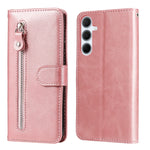 Custodia per telefono in pelle con cerniera e texture di vitello alla moda, For Galaxy A06 4G / 5G, For Galaxy A36 5G / A56 5G, For Galaxy A25 5G Japan Version / A25e