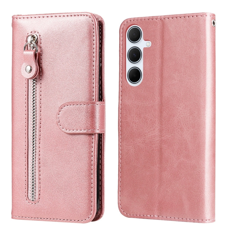 Custodia per telefono in pelle con cerniera e texture di vitello alla moda, For Galaxy A06 4G / 5G, For Galaxy A36 5G / A56 5G, For Galaxy A25 5G Japan Version / A25e