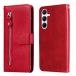 Custodia per telefono in pelle con cerniera e texture di vitello alla moda, For Galaxy A06 4G / 5G, For Galaxy A36 5G / A56 5G, For Galaxy A25 5G Japan Version / A25e