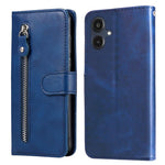 Custodia per telefono in pelle con cerniera e texture di vitello alla moda, For Galaxy A06 4G / 5G, For Galaxy A36 5G / A56 5G, For Galaxy A25 5G Japan Version / A25e