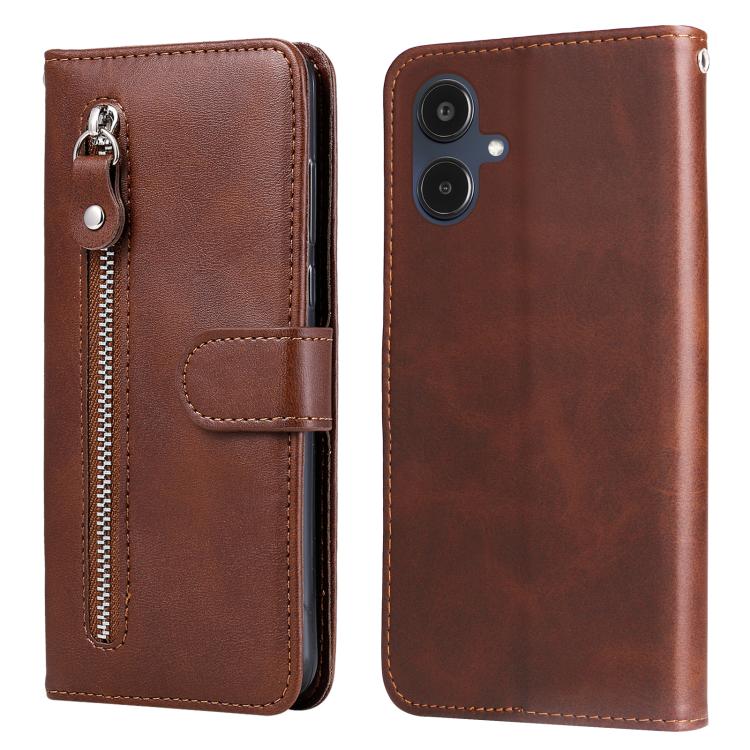 Custodia per telefono in pelle con cerniera e texture di vitello alla moda, For Galaxy A06 4G / 5G, For Galaxy A36 5G / A56 5G, For Galaxy A25 5G Japan Version / A25e
