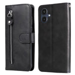 Custodia per telefono in pelle con cerniera e texture di vitello alla moda, For Galaxy A06 4G / 5G, For Galaxy A36 5G / A56 5G, For Galaxy A25 5G Japan Version / A25e