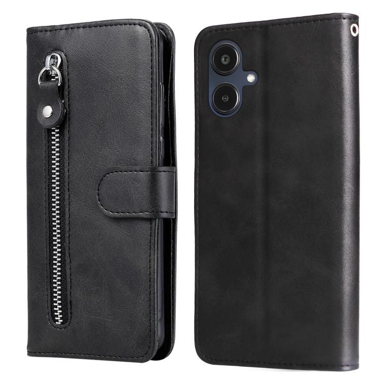 Custodia per telefono in pelle con cerniera e texture di vitello alla moda, For Galaxy A06 4G / 5G, For Galaxy A36 5G / A56 5G, For Galaxy A25 5G Japan Version / A25e
