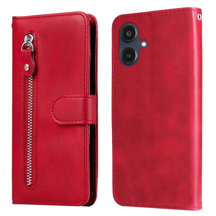Custodia per telefono in pelle con cerniera e texture di vitello alla moda, For Galaxy A06 4G / 5G, For Galaxy A36 5G / A56 5G, For Galaxy A25 5G Japan Version / A25e