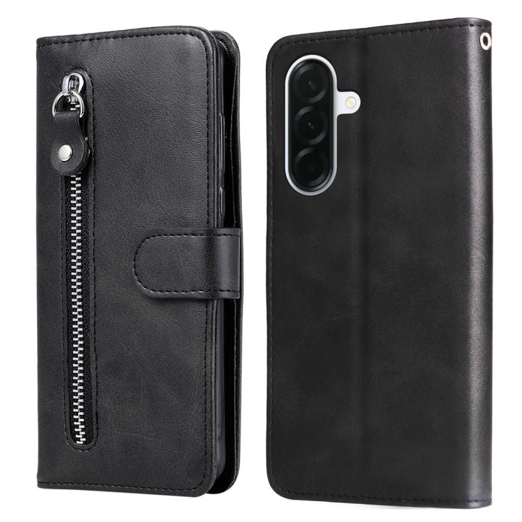 Custodia per telefono in pelle con cerniera e texture di vitello alla moda, For Galaxy A57 5G, For Galaxy A37 5G, For Galaxy A27 5G, For Galaxy A16 5G 4G / 5G / A26 / A17