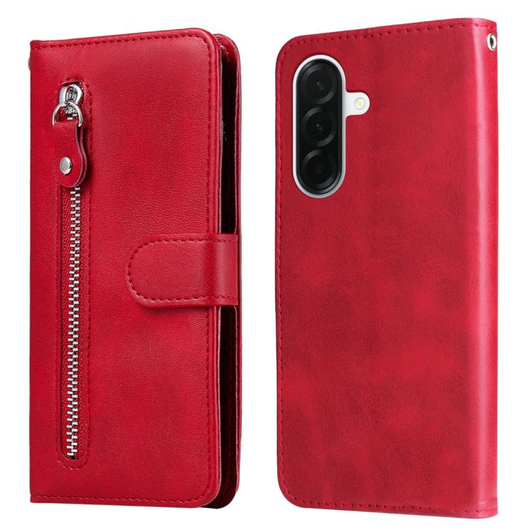 Custodia per telefono in pelle con cerniera e texture di vitello alla moda, For Galaxy A57 5G, For Galaxy A37 5G, For Galaxy A27 5G, For Galaxy A16 5G 4G / 5G / A26 / A17