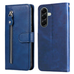 Custodia per telefono in pelle con cerniera e texture di vitello alla moda, For Galaxy A57 5G, For Galaxy A37 5G, For Galaxy A27 5G, For Galaxy A16 5G 4G / 5G / A26 / A17