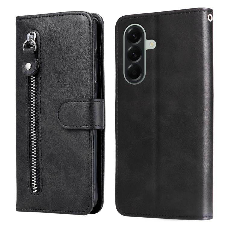 Custodia per telefono in pelle con cerniera e texture di vitello alla moda, For Galaxy A57 5G, For Galaxy A37 5G, For Galaxy A27 5G, For Galaxy A16 5G 4G / 5G / A26 / A17