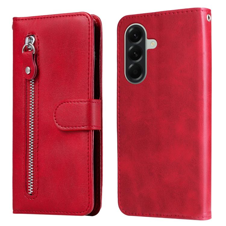 Custodia per telefono in pelle con cerniera e texture di vitello alla moda, For Galaxy A57 5G, For Galaxy A37 5G, For Galaxy A27 5G, For Galaxy A16 5G 4G / 5G / A26 / A17