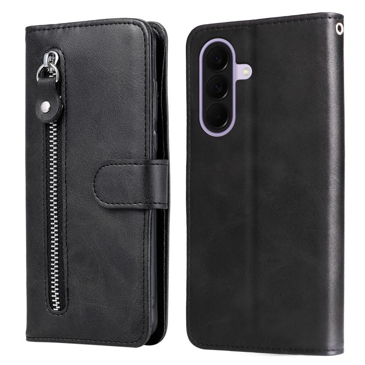 Custodia per telefono in pelle con cerniera e texture di vitello alla moda, For Galaxy A57 5G, For Galaxy A37 5G, For Galaxy A27 5G, For Galaxy A16 5G 4G / 5G / A26 / A17