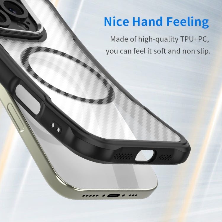 Custodia per telefono traslucida MagSafe con trama in fibra di carbonio, For Samsung Galaxy S25+ 5G, For Samsung Galaxy S25 Ultra 5G, For Samsung Galaxy S24 FE 5G, For Samsung Galaxy S24 Ultra 5G, For Samsung Galaxy S24+ 5G, For Samsung Galaxy S24 5G