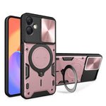 Custodia per telefono con supporto magnetico Camshield scorrevole con texture CD, For Samsung Galaxy A36 5G, For Samsung Galaxy A16 5G, For Samsung Galaxy A06 4G, For Samsung Galaxy A25 5G Global