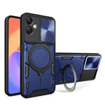 Custodia per telefono con supporto magnetico Camshield scorrevole con texture CD, For Samsung Galaxy A36 5G, For Samsung Galaxy A16 5G, For Samsung Galaxy A06 4G, For Samsung Galaxy A25 5G Global