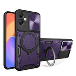 Custodia per telefono con supporto magnetico Camshield scorrevole con texture CD, For Samsung Galaxy A36 5G, For Samsung Galaxy A16 5G, For Samsung Galaxy A06 4G, For Samsung Galaxy A25 5G Global