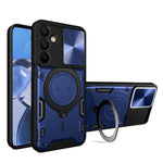 Custodia per telefono con supporto magnetico Camshield scorrevole con texture CD, For Samsung Galaxy A36 5G, For Samsung Galaxy A16 5G, For Samsung Galaxy A06 4G, For Samsung Galaxy A25 5G Global