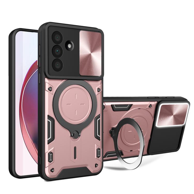 Custodia per telefono con supporto magnetico Camshield scorrevole con texture CD, For Samsung Galaxy A36 5G, For Samsung Galaxy A16 5G, For Samsung Galaxy A06 4G, For Samsung Galaxy A25 5G Global