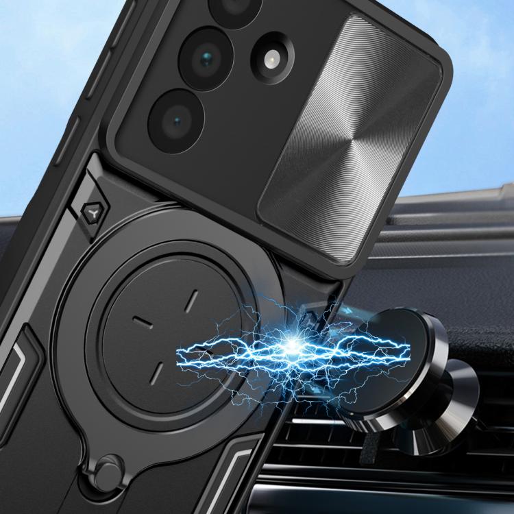 Custodia per telefono con supporto magnetico Camshield scorrevole con texture CD, For Samsung Galaxy A36 5G, For Samsung Galaxy A16 5G, For Samsung Galaxy A06 4G, For Samsung Galaxy A25 5G Global