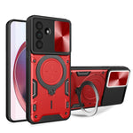 Custodia per telefono con supporto magnetico Camshield scorrevole con texture CD, For Samsung Galaxy A36 5G, For Samsung Galaxy A16 5G, For Samsung Galaxy A06 4G, For Samsung Galaxy A25 5G Global