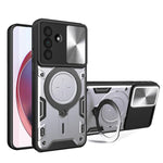 Custodia per telefono con supporto magnetico Camshield scorrevole con texture CD, For Samsung Galaxy A36 5G, For Samsung Galaxy A16 5G, For Samsung Galaxy A06 4G, For Samsung Galaxy A25 5G Global
