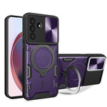 Custodia per telefono con supporto magnetico Camshield scorrevole con texture CD, For Samsung Galaxy A36 5G, For Samsung Galaxy A16 5G, For Samsung Galaxy A06 4G, For Samsung Galaxy A25 5G Global