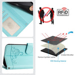 Custodia per telefono in pelle RFID con motivo gatto in rilievo con cordino, For Samsung Galaxy S25 Ultra 5G, For Samsung Galaxy S24 FE 5G