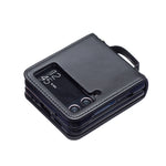Custodia per telefono in pelle con cordino a tracolla a forma di rombo, For Samsung Galaxy Z Flip4, For Samsung Galaxy Z Flip3