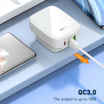 Caricabatterie LDNIO Q334 da 32W USB-C doppia porta