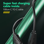 Caricabatterie USB-C GaN 65W LDNIO Q367 con cavo dati