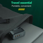 Caricabatterie USB-C GaN 65W LDNIO Q367 con cavo dati