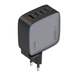 LDNIO Q408 Caricabatterie con interfaccia GaN USB+3 USB-C/Type-C da 100 W con cavo dati da USB-C/Type-C a USB-C/Type-C da 100 W, EU Plug, UK Plug, US Plug