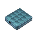 Custodia per telefono con cover posteriore in pelle di forma quadrata, For Samsung Galaxy Z Flip6 / Flip7 FE, For Samsung Galaxy Z Flip5, For Samsung Galaxy Z Flip4, For Samsung Galaxy Z Flip3