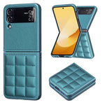 Custodia per telefono con cover posteriore in pelle di forma quadrata, For Samsung Galaxy Z Flip6 / Flip7 FE, For Samsung Galaxy Z Flip5, For Samsung Galaxy Z Flip4, For Samsung Galaxy Z Flip3