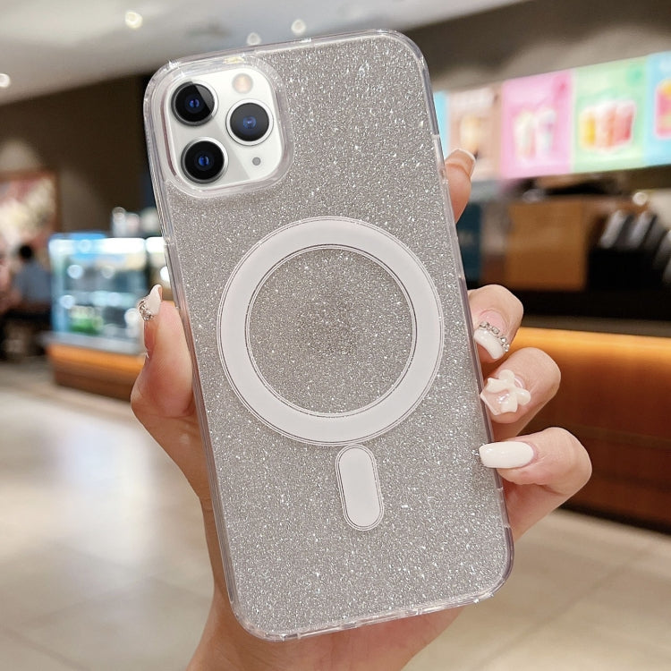 Custodia per telefono MagSafe in acrilico trasparente glitterato, For iPhone 12 / 12 Pro, For iPhone 12 Pro Max, For iPhone 11 Pro Max, For iPhone 11
