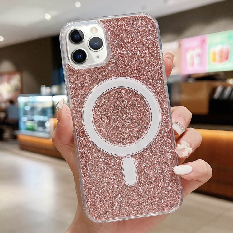 Custodia per telefono MagSafe in acrilico trasparente glitterato, For iPhone 12 / 12 Pro, For iPhone 12 Pro Max, For iPhone 11 Pro Max, For iPhone 11