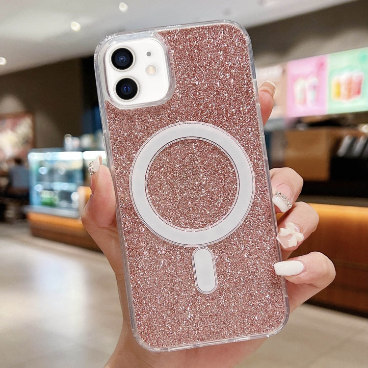 Custodia per telefono MagSafe in acrilico trasparente glitterato, For iPhone 12 / 12 Pro, For iPhone 12 Pro Max, For iPhone 11 Pro Max, For iPhone 11