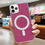 Custodia per telefono MagSafe in acrilico trasparente glitterato, For iPhone 11 Pro, For iPhone XS / X, For iPhone XR, For iPhone XS Max