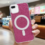 Custodia per telefono MagSafe in acrilico trasparente glitterato, For iPhone 8 Plus / 7 Plus