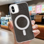 Custodia per telefono MagSafe in acrilico trasparente glitterato, For iPhone 11 Pro, For iPhone XS / X, For iPhone XR, For iPhone XS Max
