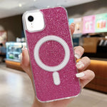 Custodia per telefono MagSafe in acrilico trasparente glitterato, For iPhone 11 Pro, For iPhone XS / X, For iPhone XR, For iPhone XS Max