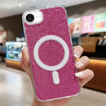Custodia per telefono MagSafe in acrilico trasparente glitterato, For iPhone 17e / 16e, For iPhone 17 Pro Max, For iPhone 17 Pro, For iPhone 17