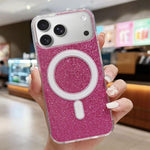 Custodia per telefono MagSafe in acrilico trasparente glitterato, For iPhone 17e / 16e, For iPhone 17 Pro Max, For iPhone 17 Pro, For iPhone 17