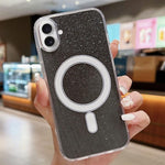 Custodia per telefono MagSafe in acrilico trasparente glitterato, For iPhone 17e / 16e, For iPhone 17 Pro Max, For iPhone 17 Pro, For iPhone 17