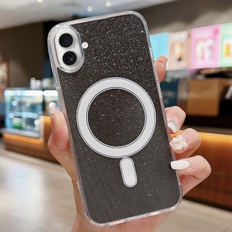 Custodia per telefono MagSafe in acrilico trasparente glitterato, For iPhone 17e / 16e, For iPhone 17 Pro Max, For iPhone 17 Pro, For iPhone 17