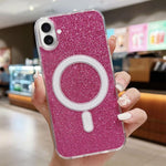 Custodia per telefono MagSafe in acrilico trasparente glitterato, For iPhone 17e / 16e, For iPhone 17 Pro Max, For iPhone 17 Pro, For iPhone 17
