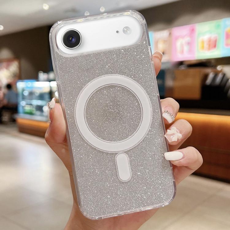 Custodia per telefono MagSafe in acrilico trasparente glitterato, For iPhone Air, For iPhone 16 Pro Max, For iPhone 16 Pro, For iPhone 16 Plus