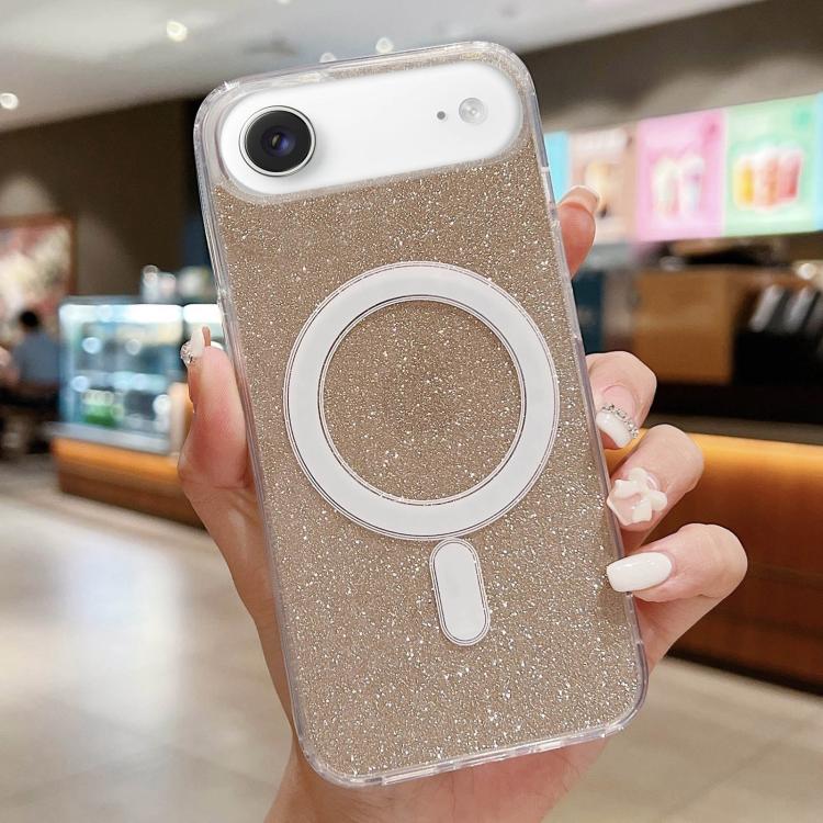 Custodia per telefono MagSafe in acrilico trasparente glitterato, For iPhone Air, For iPhone 16 Pro Max, For iPhone 16 Pro, For iPhone 16 Plus