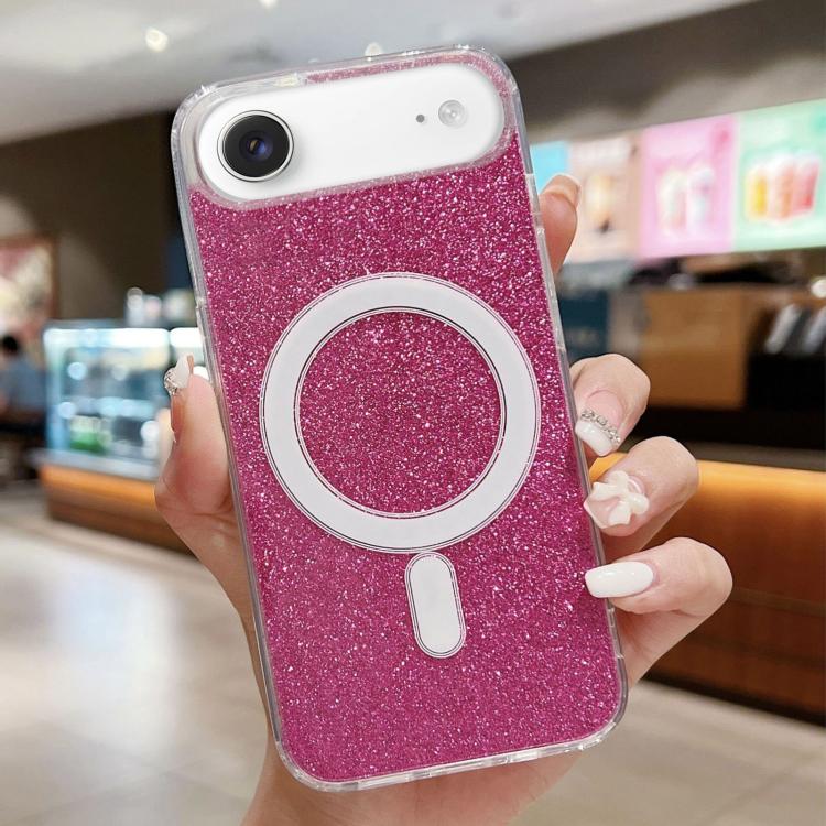 Custodia per telefono MagSafe in acrilico trasparente glitterato, For iPhone Air, For iPhone 16 Pro Max, For iPhone 16 Pro, For iPhone 16 Plus